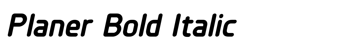 Planer Bold Italic